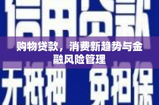 福海购物贷款，消费新趋势与金融风险管理