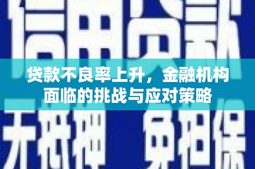 福海贷款不良率上升，金融机构面临的挑战与应对策略