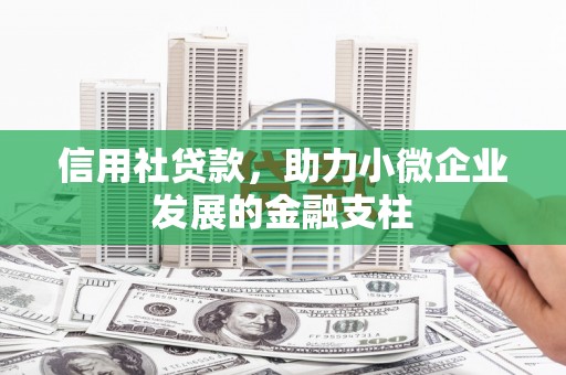 福海信用社贷款，助力小微企业发展的金融支柱