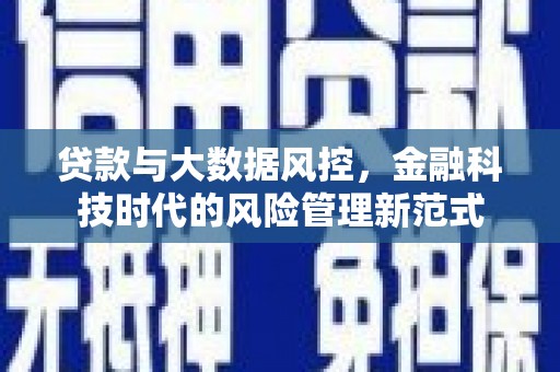 福海贷款与大数据风控，金融科技时代的风险管理新范式