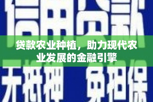 福海贷款农业种植，助力现代农业发展的金融引擎