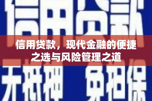 福海信用贷款，现代金融的便捷之选与风险管理之道