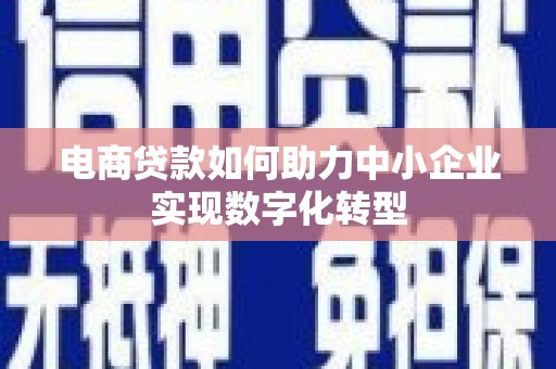 福海电商贷款如何助力中小企业实现数字化转型