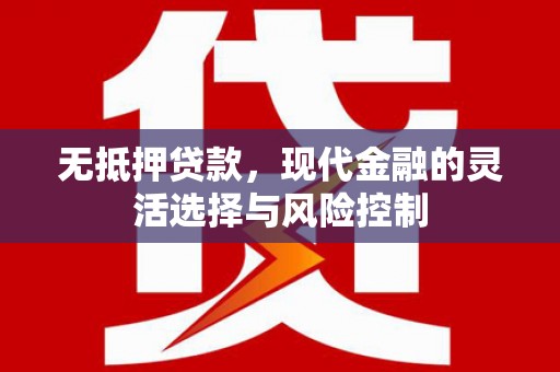 福海无抵押贷款，现代金融的灵活选择与风险控制