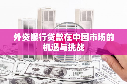 福海外资银行贷款在中国市场的机遇与挑战