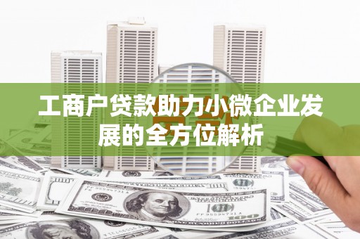 福海工商户贷款助力小微企业发展的全方位解析