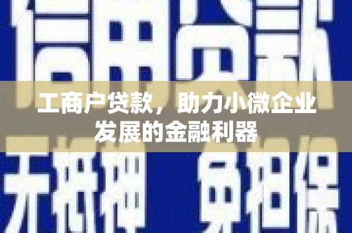 福海工商户贷款，助力小微企业发展的金融利器