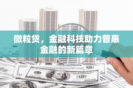 福海微粒贷，金融科技助力普惠金融的新篇章