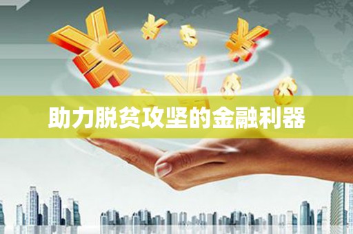 福海助力脱贫攻坚的金融利器