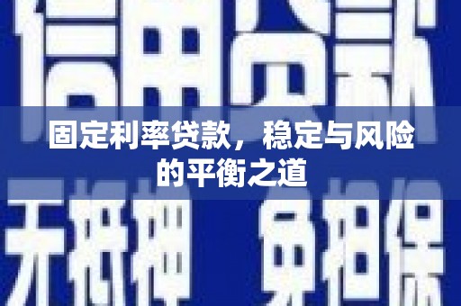 福海固定利率贷款，稳定与风险的平衡之道